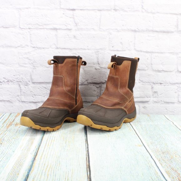 LL Bean Tek 2.5 Brown Leather Side Zipper Storm Chaser Boots Size 8 M - Picture 2 of 9